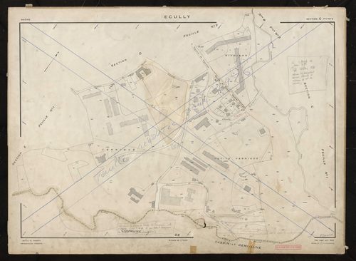 Section C feuille n°2. Plan établi pour 1953. Réédité pour 1976.