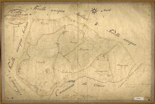 Section D dite de la Sauvegarde, feuille unique (parcelles 1-338).