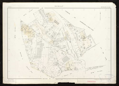 Section A feuille n°2. Plan établi pour 1953. 2e édition à jour pour 1976.