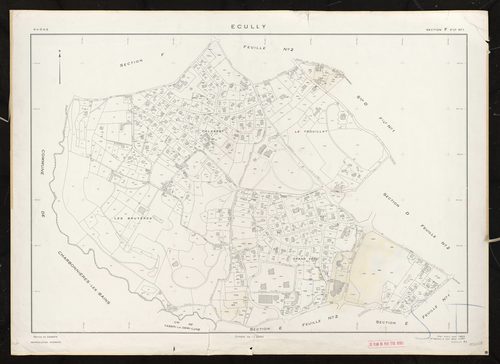 Section F feuille n°1. Plan établi pour 1953. 3e édition à jour pour 1976.