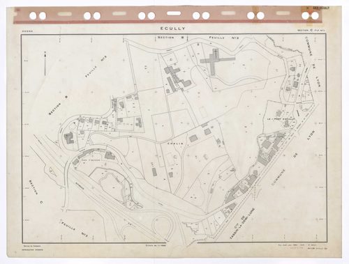Section C feuille n°1. Plan établi pour 1953. 3e édition pour 1979.