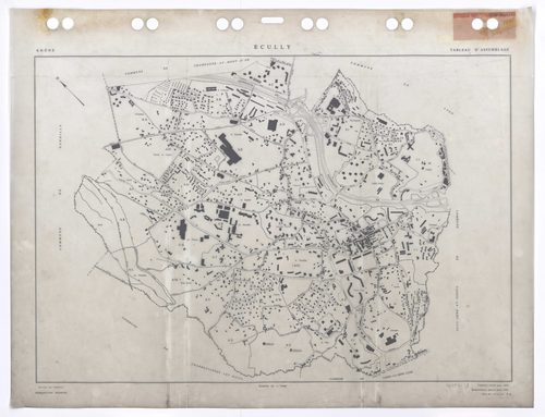 Tableau d'assemblage (TA). Cadastre révisé pour 1953 remaniement partiel pour 1991.