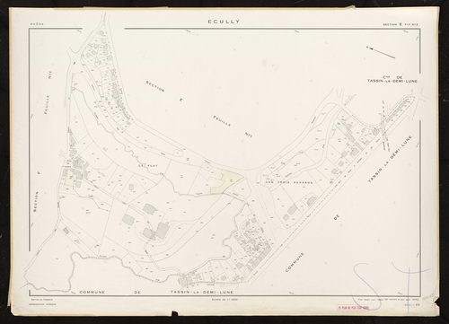 Section E feuille n°2. Plan établi pour 1953. 2e édition à jour pour 1976.