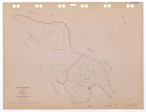 Section A 1ère feuille. Feuille dressée en 1823, révisée pour 1933. Edition à jour pour 1984.