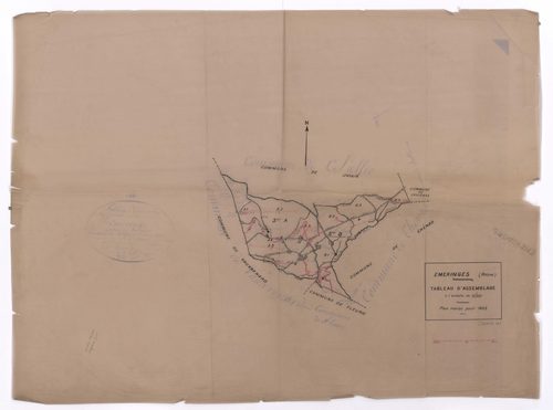 Tableau d'assemblage (TA). Plan révisé pour 1933.