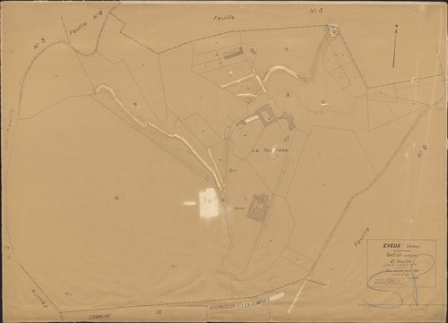 Section unique 4e feuille (partie de l'ancienne 2e feuille). Plan révisé pour 1932.