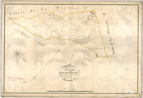 Section B dite du Bourg, feuille n°1 (parcelles 1-183).