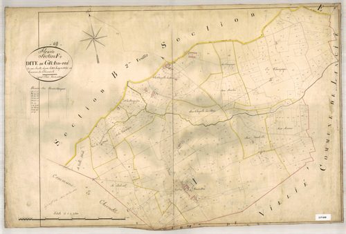 Section F dite du Grand-Pré, feuille unique (parcelles 1-425).