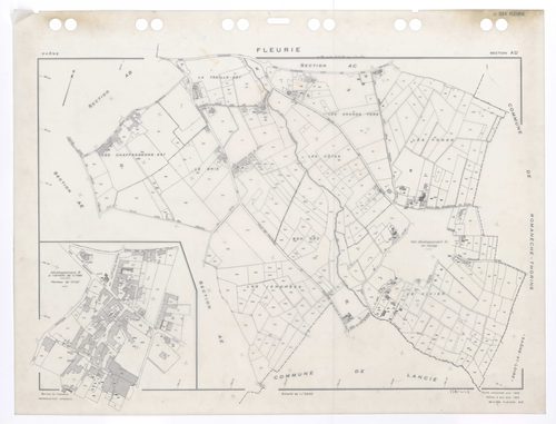 Section AD. Feuille renouvelée pour 1958. Edition à jour pour 1983.