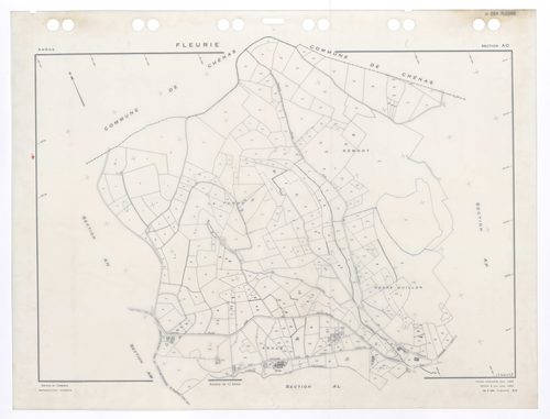 Section AO. Feuille renouvelée pour 1958. Edition à jour pour 1983.
