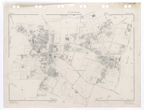 Section AB. Feuille renouvelée pour 1958. Edition à jour pour 1983.