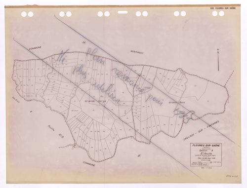 Section A 3e feuille (partie de l'ancienne feuille unique). Plan révisé pour 1932. 2e édition à jour pour 1980. Feuille supprimée pour 1989 pour remaniement.