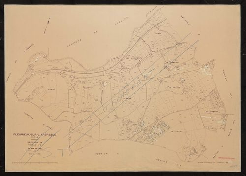 Section B feuille n° 2. Cadastre révisé pour 1938. 3e édition à jour pour 1982.