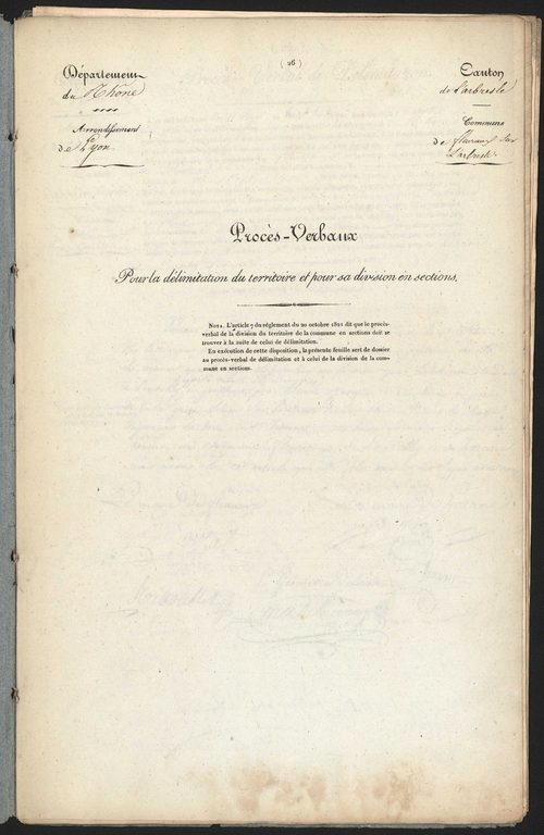 Fleurieux-sur-l'Arbresle, 28 octobre 1827.