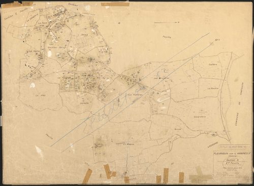 Section A (ancienne section A et partie de l'ancienne section C), 2e feuille (partie de l'ancienne 2e feuille). Cadastre révisé pour 1938. Réédité pour 1982.
