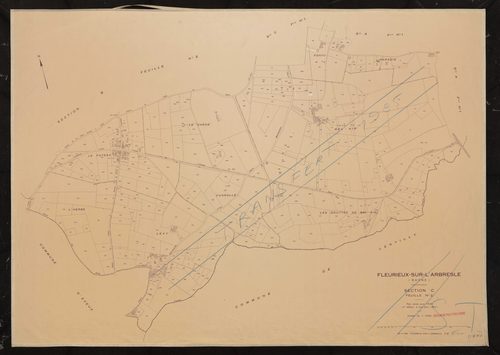 Section C feuille n° 2. Cadastre révisé pour 1938. 2e édition à jour pour 1982.
