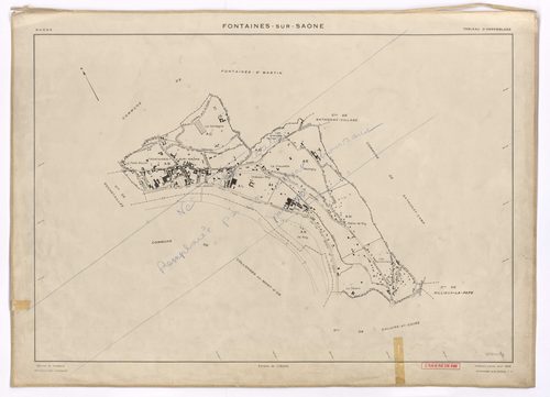 Tableau d'assemblage (TA). Cadastre révisé pour 1956. Feuille supprimée pour 1980.
