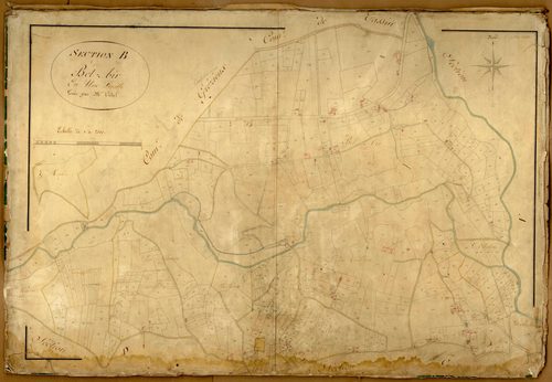 Section B dite de Bel-Air, feuille unique (parcelles 1-647).