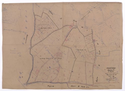 Section A 3e feuille (partie de l'ancienne feuille unique). Plan révisé pour 1933.