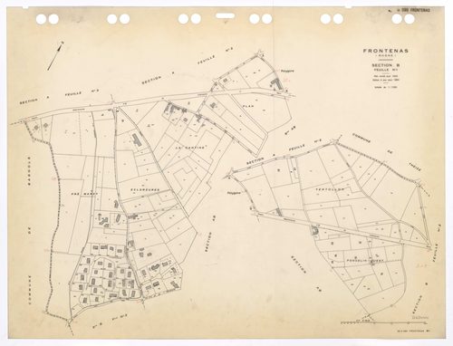 Section B feuille n°1. Plan révisé pour 1933. Edition à jour pour 1984.