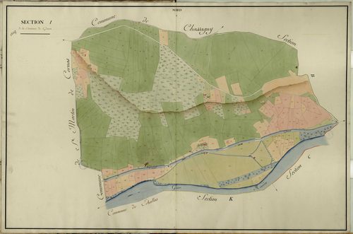 Section I dite Noailly, feuille unique (parcelles 1-307).