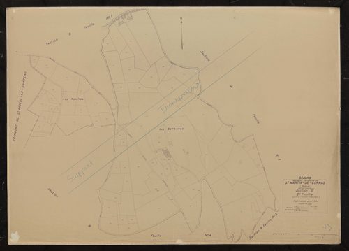 Section B feuille n°2 (partie de l'ancienne feuille unique). Plan révisé pour 1933. Réunie à Givors pour 1965.