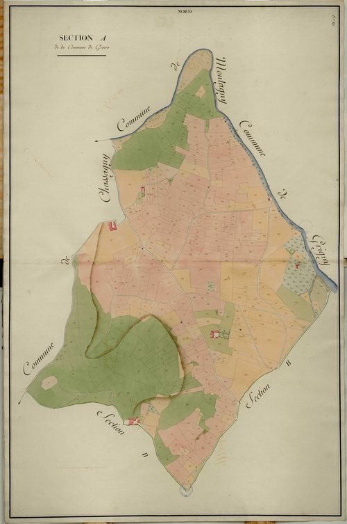 Section A dite de Gisard, feuille unique (parcelles 1-406).