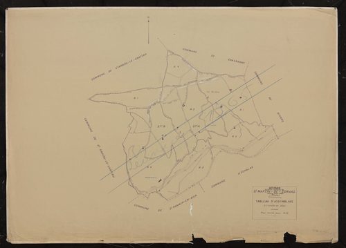 Tableau d'assemblage (TA). Plan révisé pour 1933.