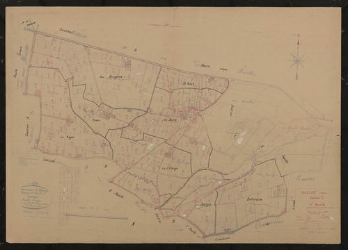 Section C 1ère feuille (partie de l'ancienne feuille unique). Plan révisé pour 1935.