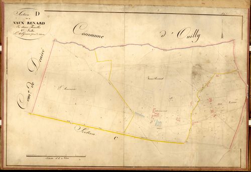 Section D dite de Vaux-Renard, feuille n°1 (parcelles 1-94) : section attribuée à Villefranche-sur-Saône en 1837.