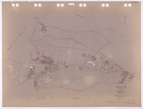 Section B feuille n°2. Feuille dressée en 1830, révisée pour 1935. Edition à jour pour 1983.