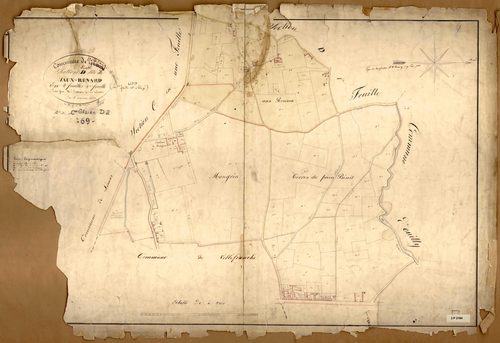 Section D dite de Vaux-Renard, feuille n°2 (parcelles 95-254) : section attribuée à Villefranche-sur-Saône en 1837.