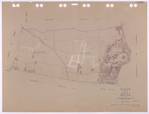Section D feuille unique. Feuille dressée en 1830, révisée pour 1935. Edition à jour pour 1983.