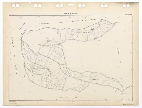 Section AM. Feuille renouvelée pour 1964. Edition à jour pour 1983.