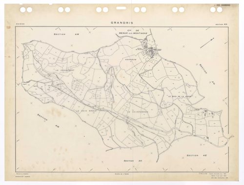 Section AN. Feuille renouvelée pour 1964. Edition à jour pour 1983.