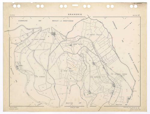 Section AP. Feuille renouvelée pour 1964. Edition à jour pour 1983.