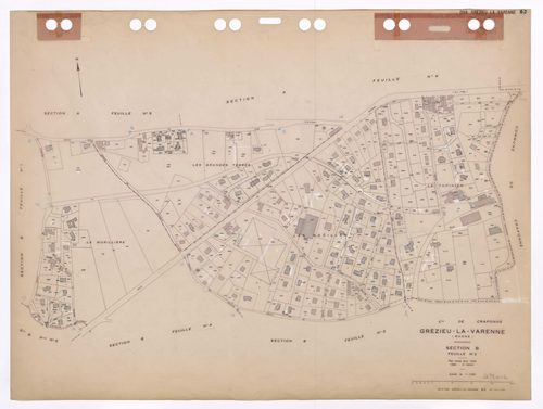 Section B feuille n°2. Plan révisé pour 1936. 2e édition à jour pour 1980.