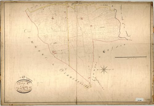 Section A dite de Craponne, feuille n°2 (parcelles 599-876) : une partie de la section a été attribuée à Craponne en 1836.