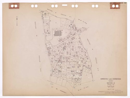 Section B feuille n°5. Plan révisé pour 1936. 2e édition à jour pour 1980.