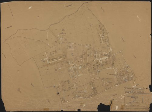 Section A 6e feuille (partie de l'ancienne feuille unique section D). Plan révisé pour 1936.