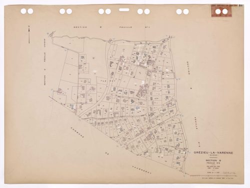 Section B feuille n°6. Plan révisé pour 1936. 2e édition à jour pour 1980.