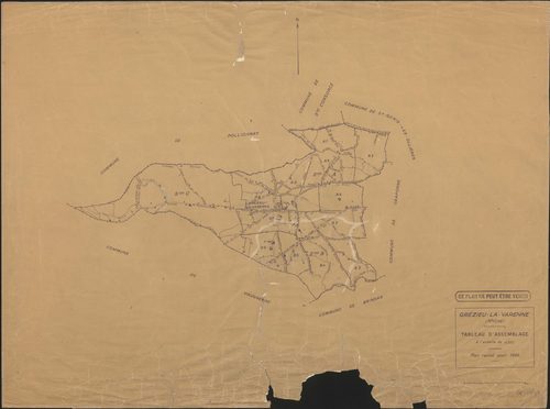 Tableau d'assemblage (TA). Plan révisé pour 1936.