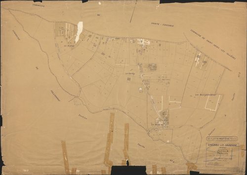 Section A 1ère feuille (partie de l'ancienne feuille unique section D). Plan révisé pour 1936.