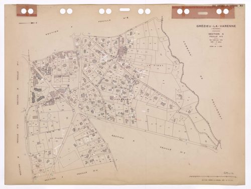 Section A feuille n°5. Plan révisé pour 1936. 2e édition à jour pour 1980.