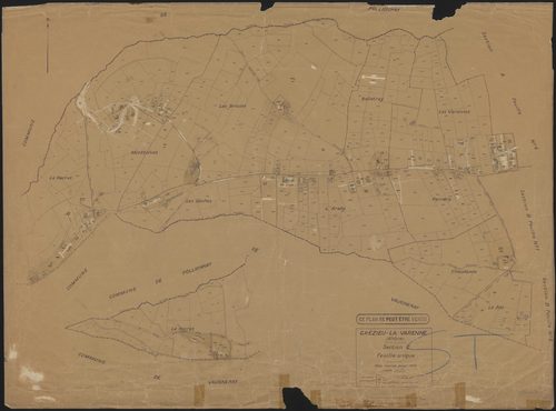 Section C feuille unique. Plan révisé pour 1936.