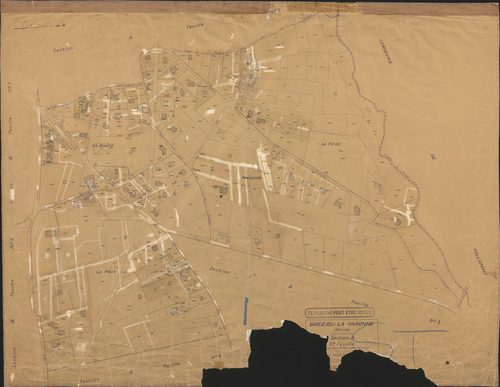 Section A 5e feuille (partie de l'ancienne feuille unique section D). Plan révisé pour 1936.
