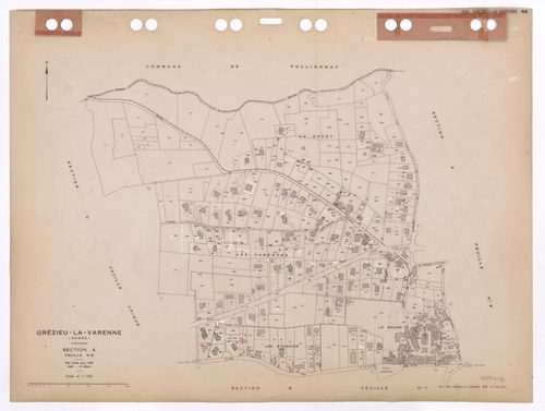 Section A feuille n°6. Plan révisé pour 1936. 2e édition à jour pour 1980.