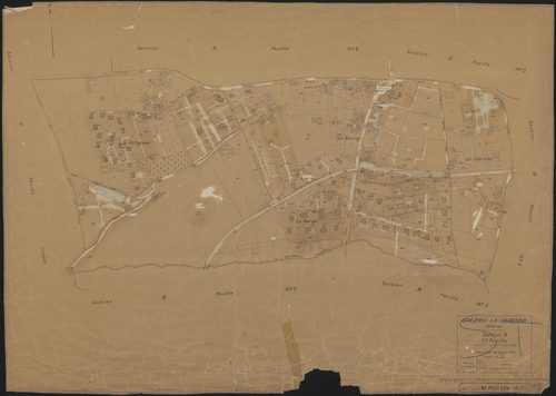 Section B 1ère feuille (partie de l'ancienne feuille unique). Plan révisé pour 1936.