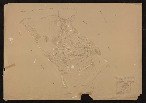 Section B 5e feuille (partie de l'ancienne feuille unique). Plan révisé pour 1936.