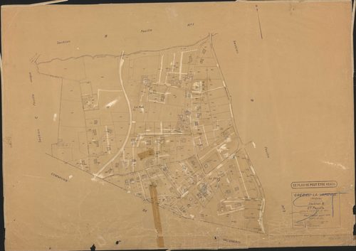 Section B 6e feuille (partie de l'ancienne feuille unique). Plan révisé pour 1936.